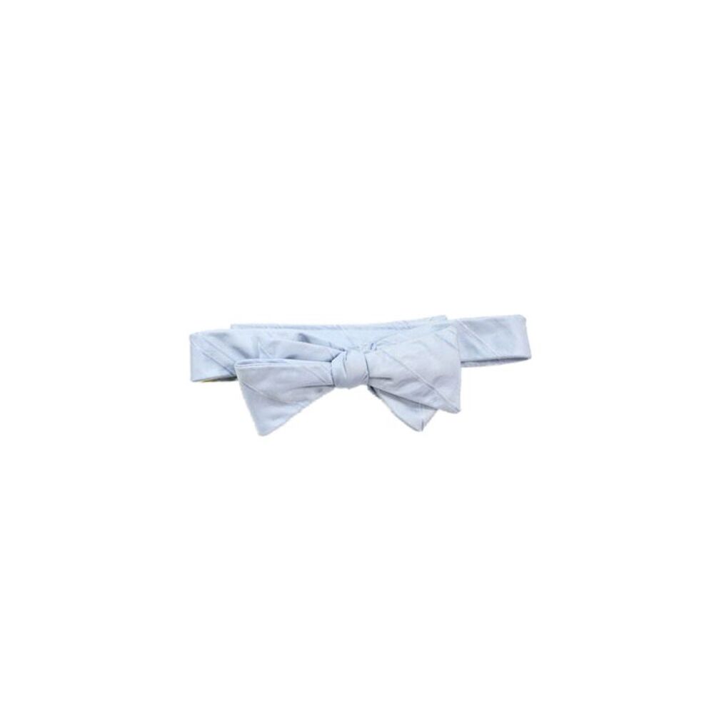 Victor Talbots Mens Silk Striped Adjustable Bow Tie Light Blue